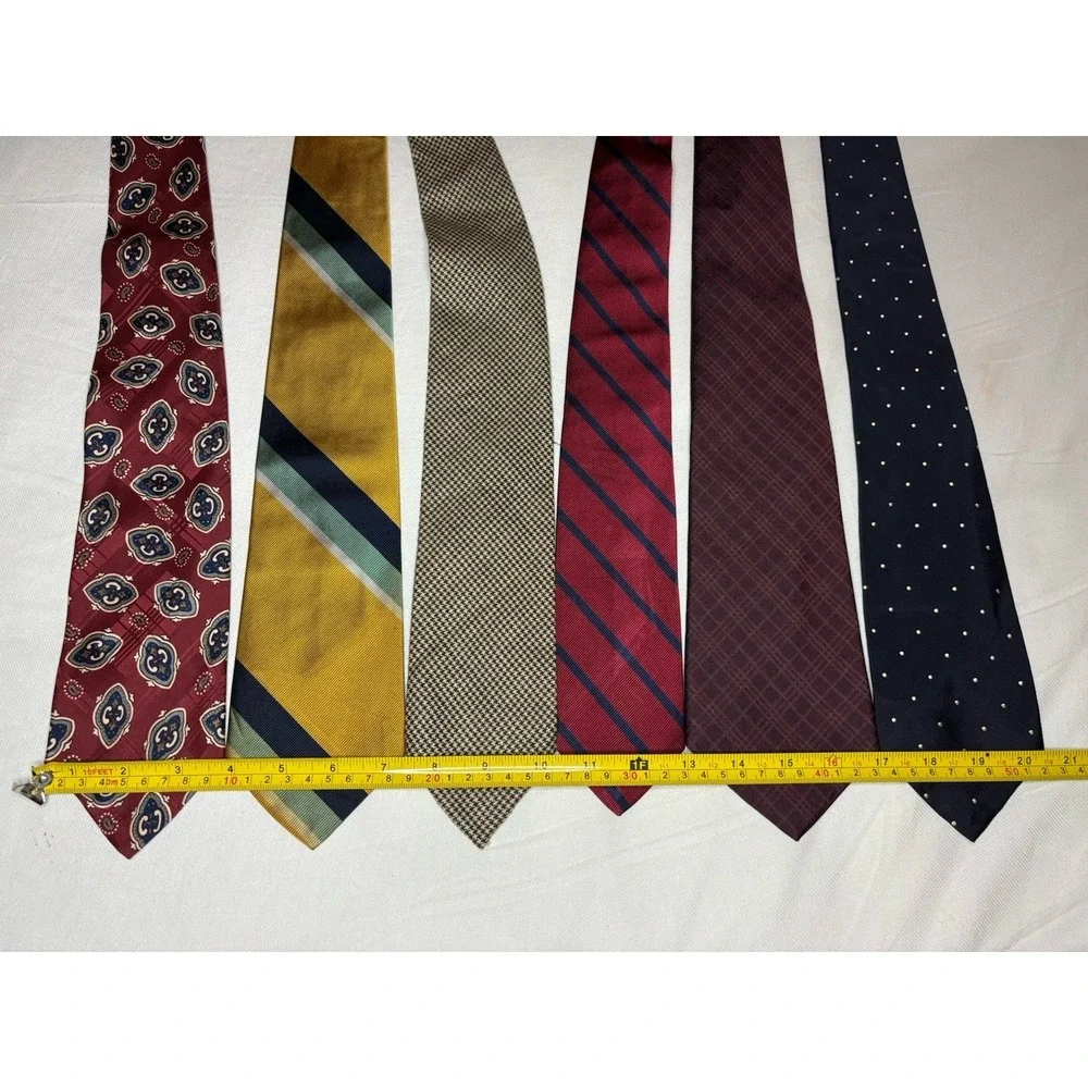Polo by Ralph Lauren Lot of 6 Vintage Neck Ties Bundle Made in USA Silk & Linen